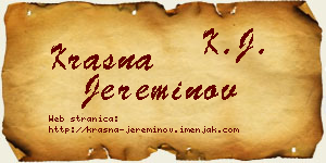 Krasna Jereminov vizit kartica